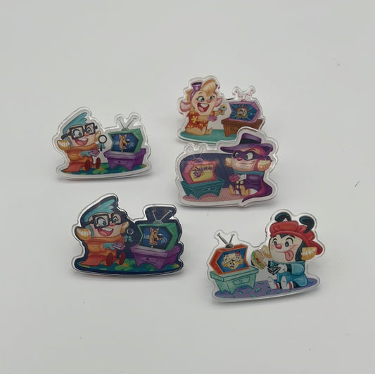 Limited Edition Acrylic Toon In Pins