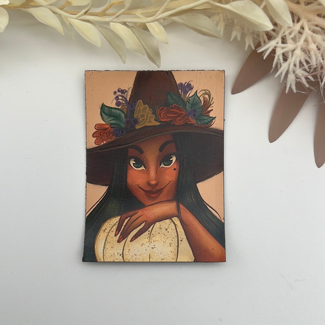 Fall Witch Magnet