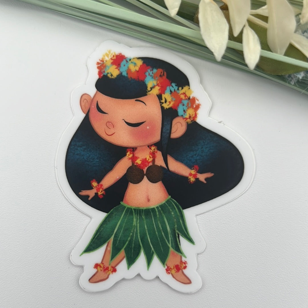 Hula Dancer Sticker